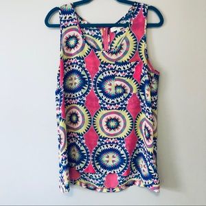 Umgee pink geometric printed tank - Large